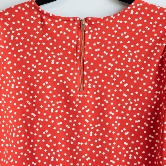 Melloday red with white squares blouse-M - Picture 4 of 5